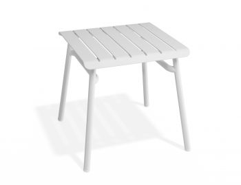 Roku Outdoor Low Stool Footrest Matt White By Bent Design image