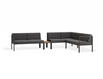 Seville Config J - Charcoal Outdoor Corner Sofa by Bent Design image