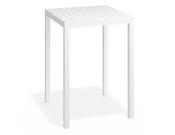 Halki Outdoor High Bar Table Matt White 77 x 77cm by Bent Design Studio image