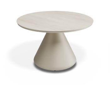Kora Outdoor Coffee Table 71cm Dia Matt Latte with Dune Ceramic Top by Bent Design image