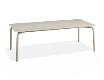 Roku Outdoor Dining Table 220cm in Matte Latte with Dune Ceramic Top by Bent Design image