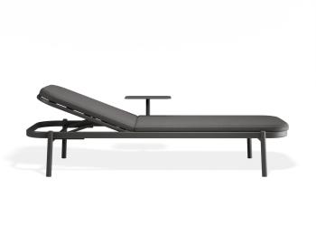 Verano Charcoal Outdoor Sun Lounge with Side Table by Bent Design image