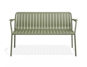 Roku Outdoor Garden Bench Matte Eucalyptus Green by Bent Design image