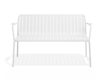 Roku Outdoor Garden Bench Matte White by Bent Design image