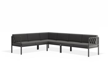 Seville Config C - Charcoal Outdoor Corner Sofa by Bent Design image