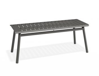 Roku Outdoor Bench 120cm Matte Charcoal by Bent Design image