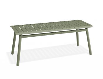 Roku Outdoor Bench 120cm Matte Eucalyptus Green by Bent Design image