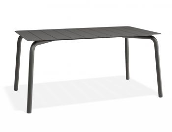 Roku Outdoor Dining Table 160cm in Matte Charcoal by Bent Design image