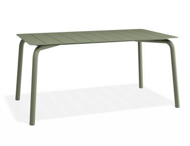 Roku Outdoor Dining Table 160cm in Matte Eucalyptus Green by Bent Design