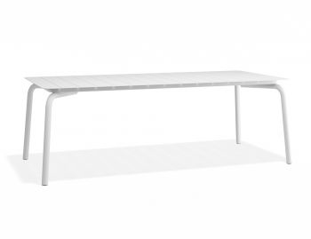 Roku Outdoor Dining Table 220cm in Matte White by Bent Design image