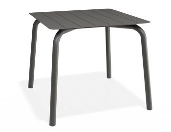 Roku Outdoor Dining Table 90cm in Matte Charcoal by Bent Design image