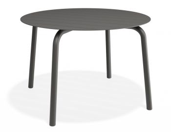 Roku Round Outdoor Dining Table 120cm in Matte Charcoal by Bent Design image