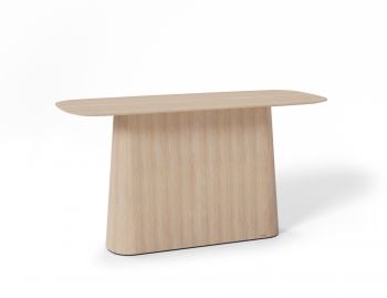 P.O.V. Table 468 Rectangle - (Heavily Rounded Corners) / Solid European Oak Top / Natural Base image