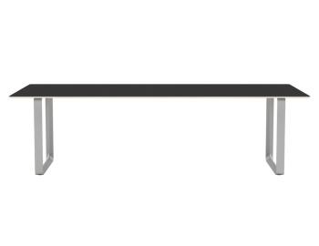 70/70 Table in Black Linoleum with Plywood Edge and Grey Legs by Muuto image